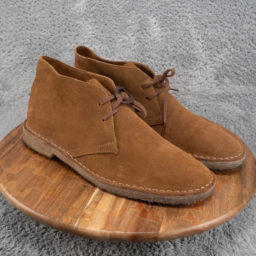 J.CREW MacAlister Desert Chukka Boots Sz 11 Men's Brown Suede Made in Italy